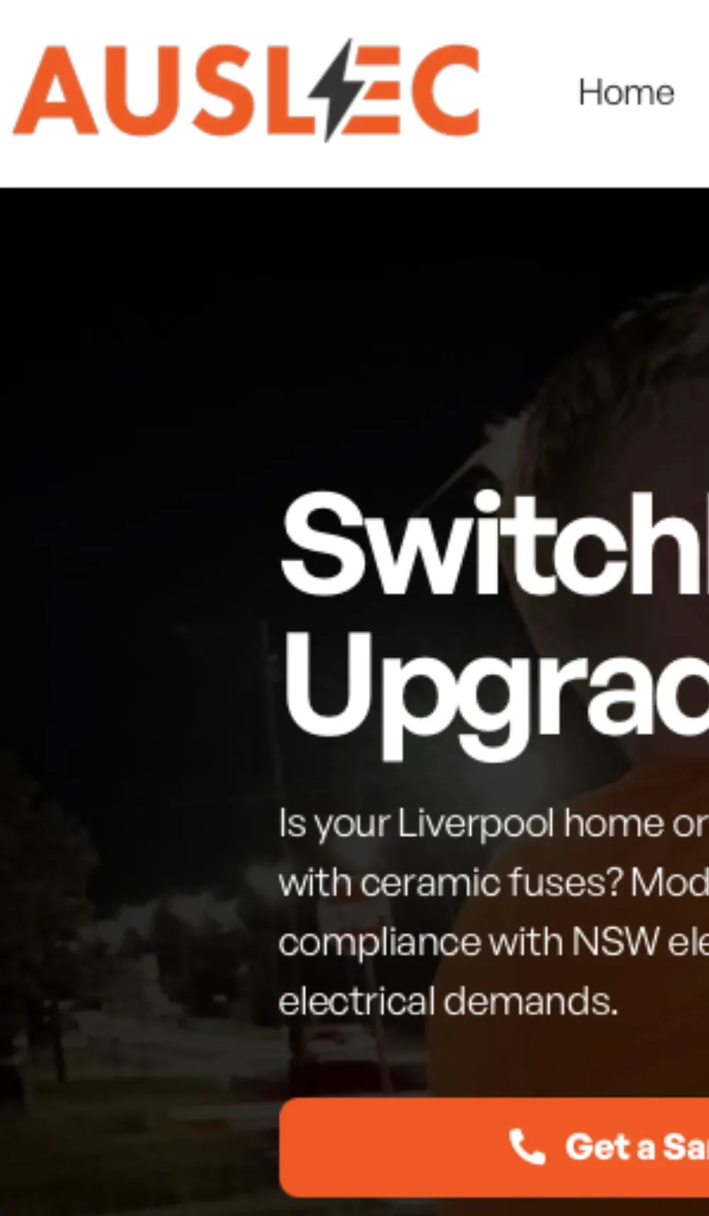 Auslec Electrical Services website screenshot