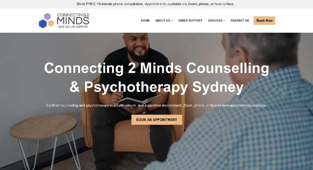 Connecting 2 Minds website screenshot