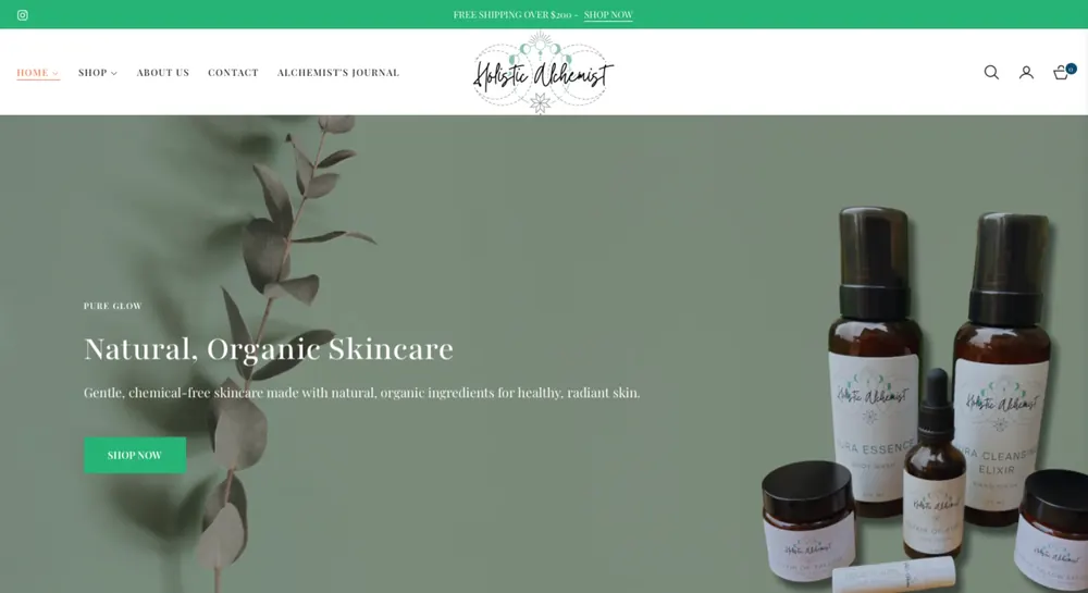 Holistic Alchemist website screenshot