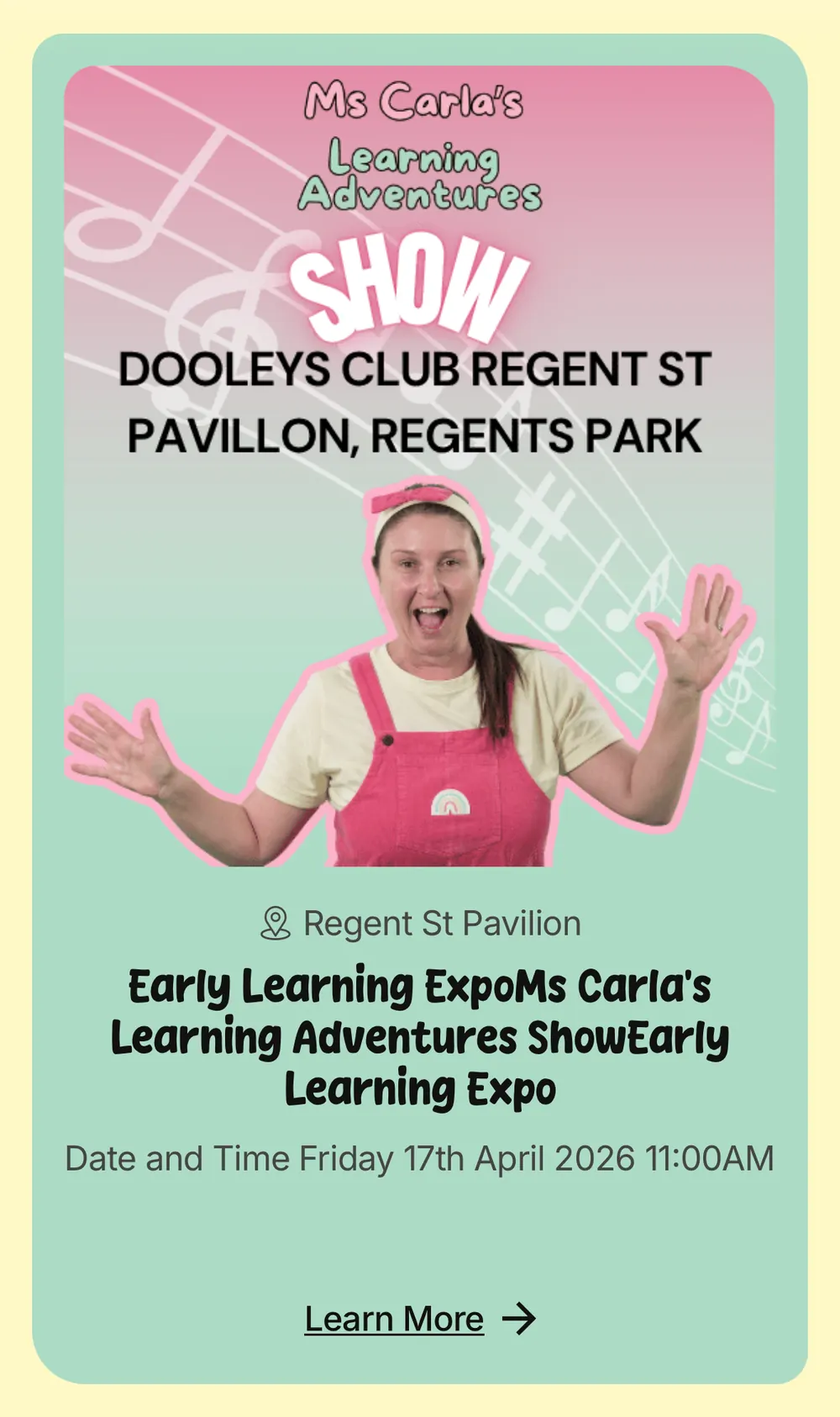 Ms Carla's Learning Adventure website screenshot